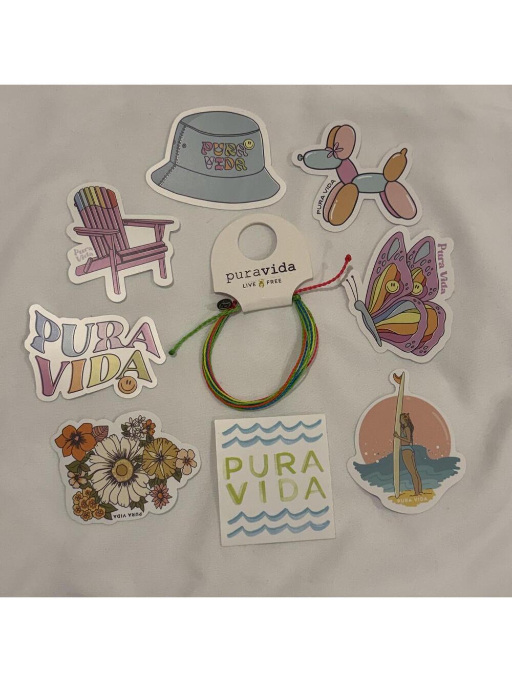 Pura Vida Waterproof Bracelet and Stickers